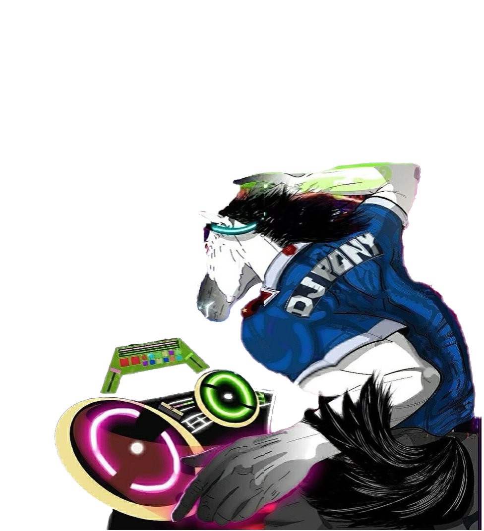 horse with headphones logo